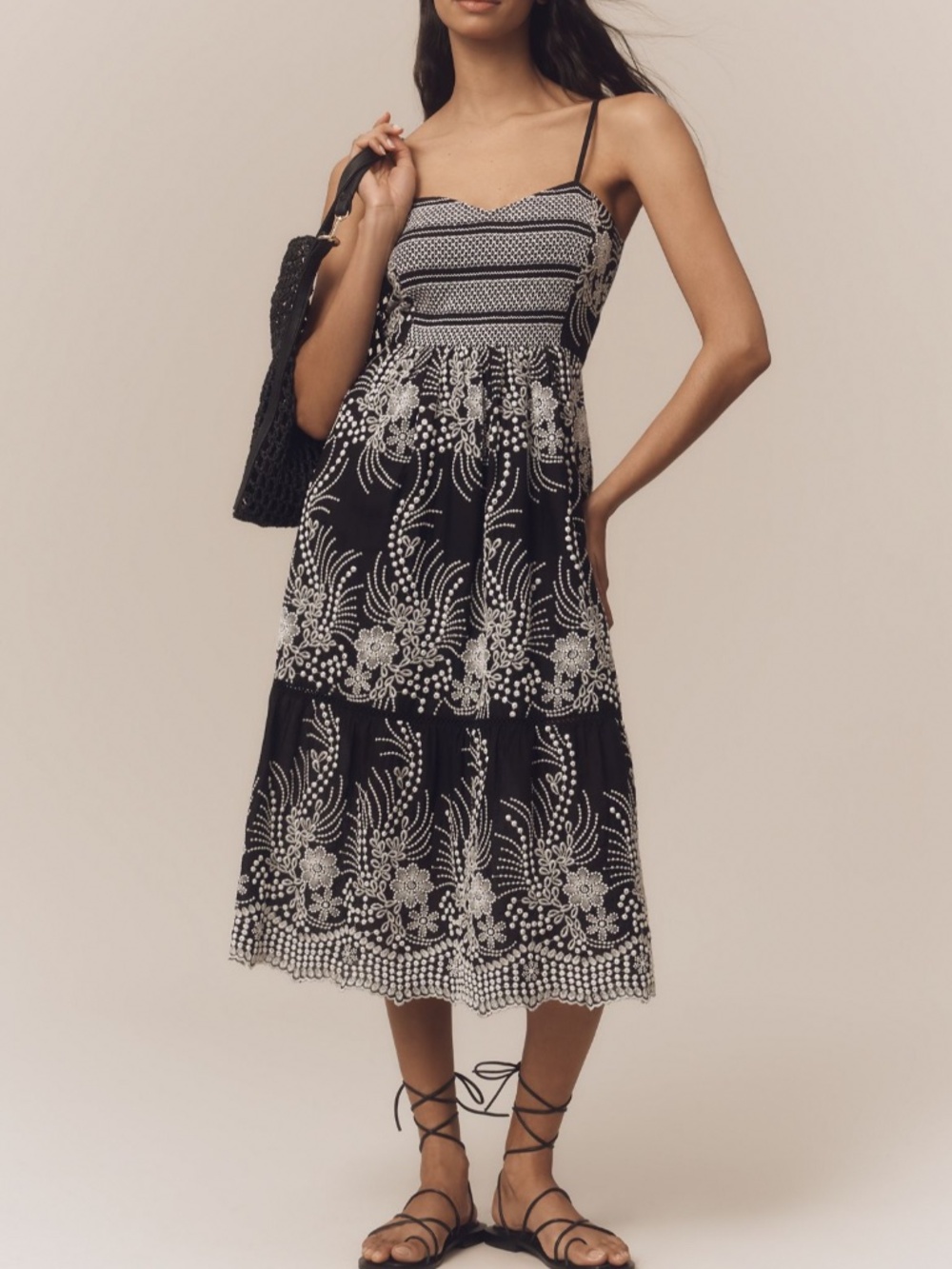 NWT Anthropologie Sweetheart Tiered Midi Dress M